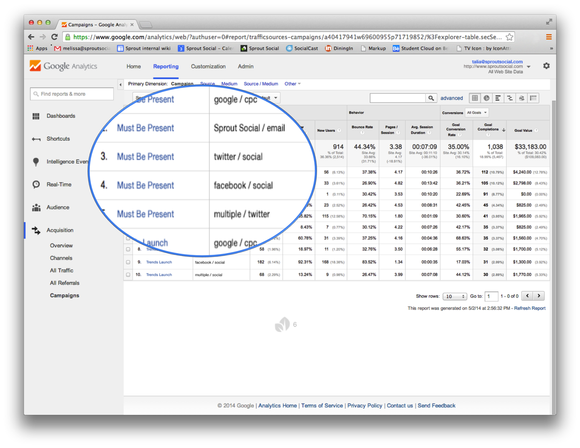 Url tracking