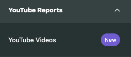Screen grab of YouTube videos report