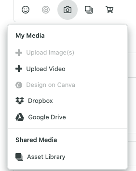 Sprout Social source selection menu 