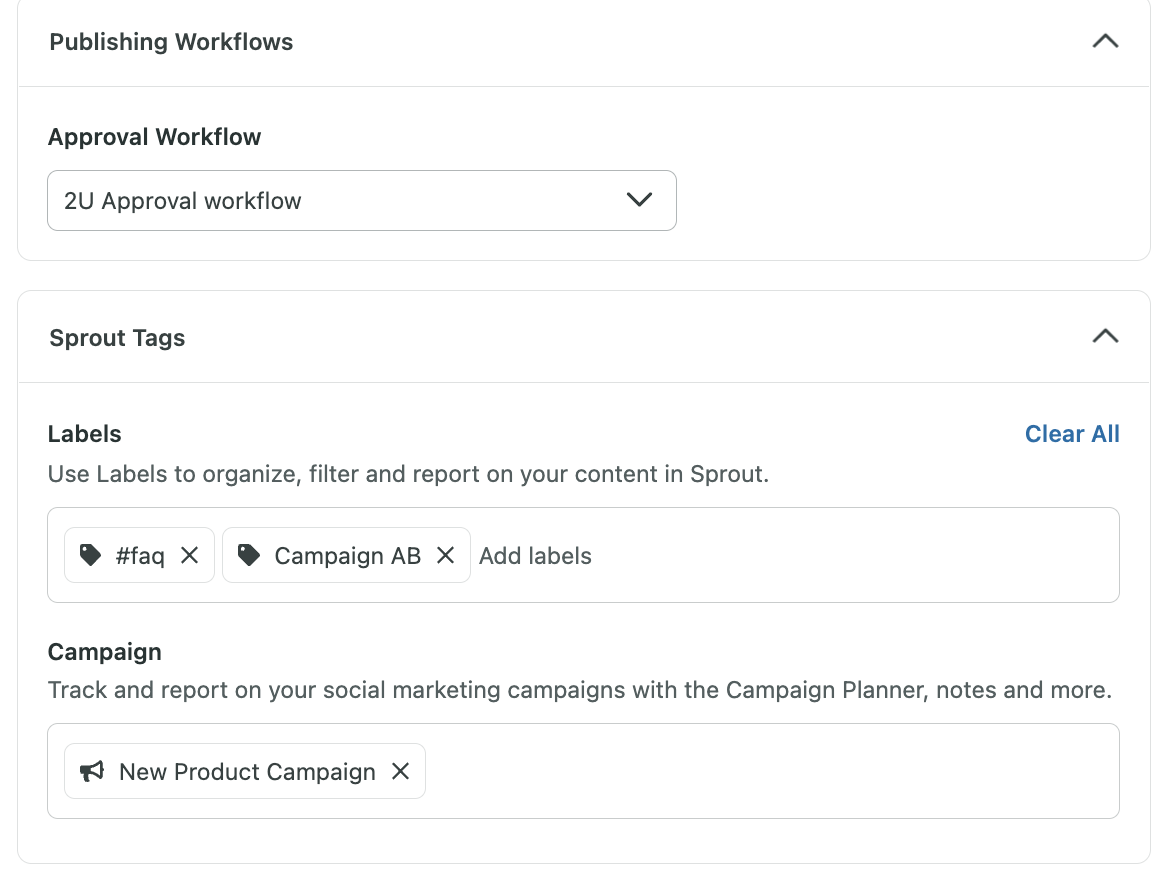 TikTok publishing workflow in Sprout Social