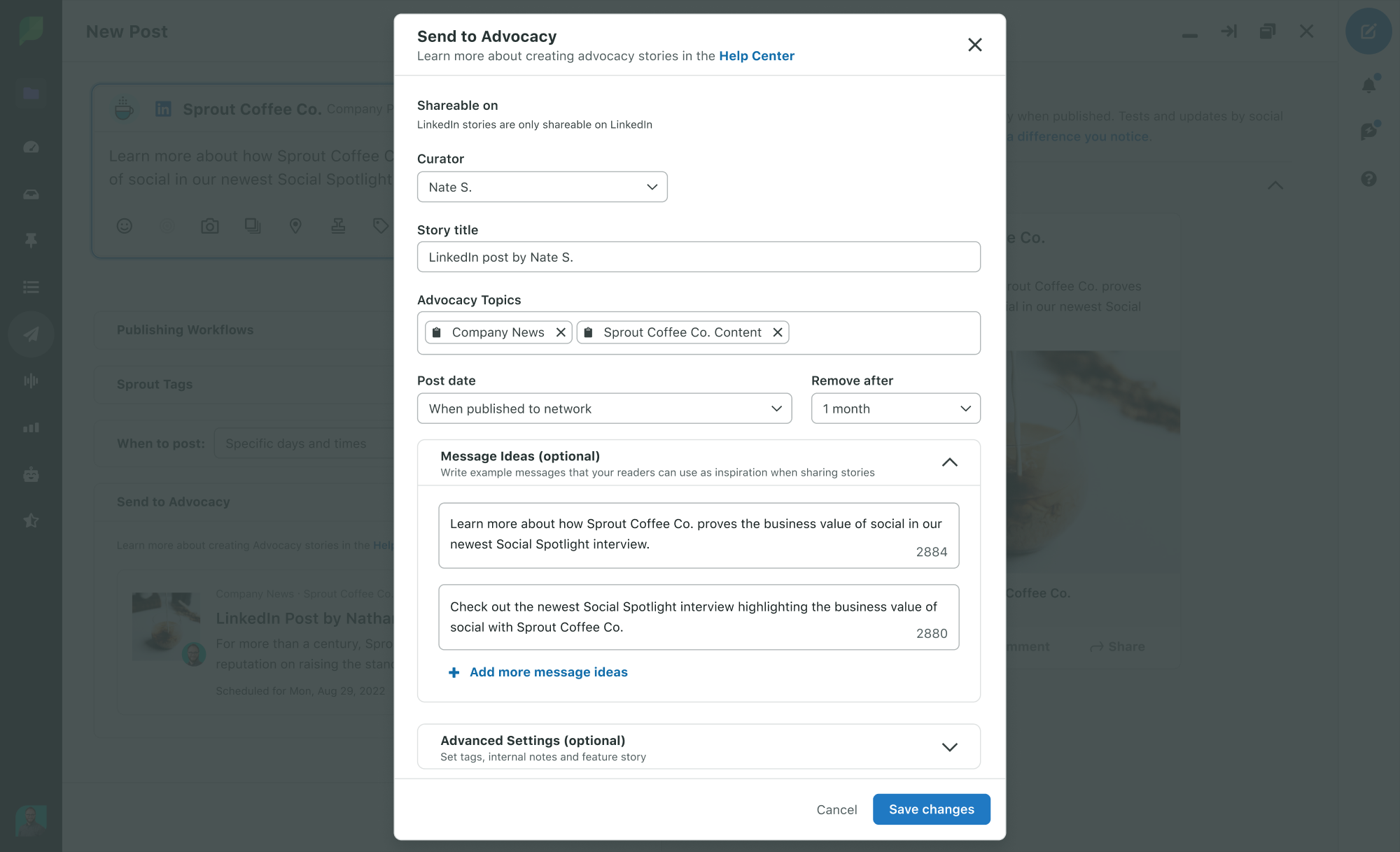 PI_Publishing_Compose_LinkedIn_Network_Preview_Send_to_Employee_Advocacy_Post_with_Modal.png